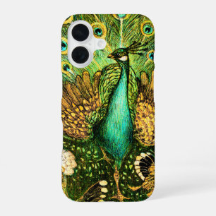 Coque iPhone 16 Peacock et poulets Art nouveau néerlandais