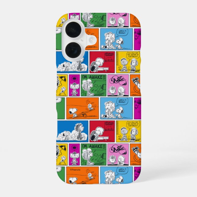 Coque iPhone 16 PEANUTS | Classic Comic Motif (Verso)