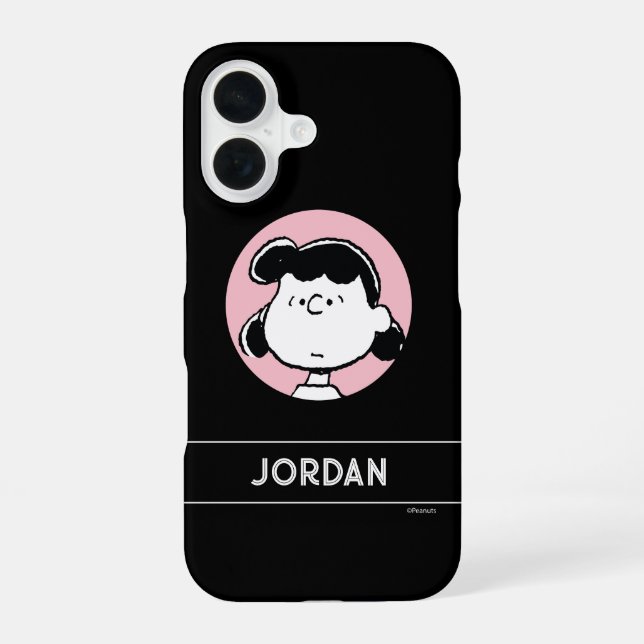 Coque iPhone 16 Peanuts | Les Visages de Lucy (Verso)