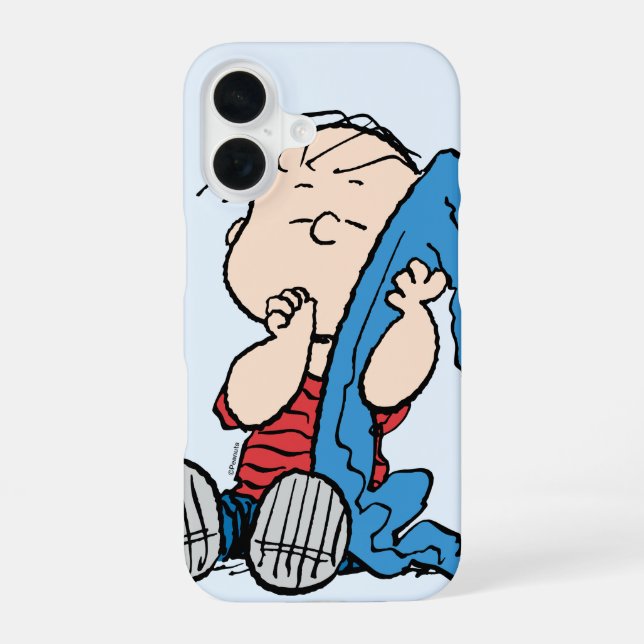 Coque iPhone 16 Peanuts | Linus & Sa couverture (Verso)