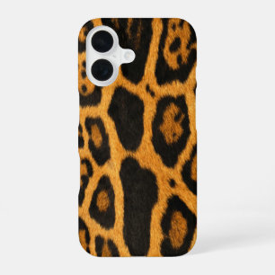 Coque iPhone 16 Peau de faux Ocelot