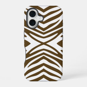 Coque iPhone 16 Pécan Neutre Zèbre