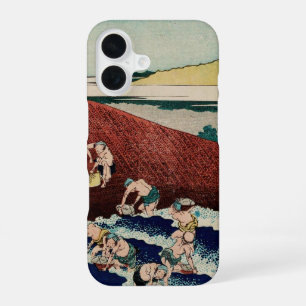 Coque iPhone 16 Pêche dans un panier dans la rivière Kinu par Hoku