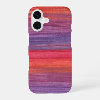 Coque iPhone 16 Peinture à l'huile abstraite magenta et violet vib