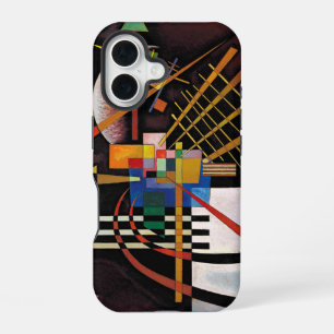 Coque iPhone 16 Peinture abstraite de Kandinsky, œuvre d'art class