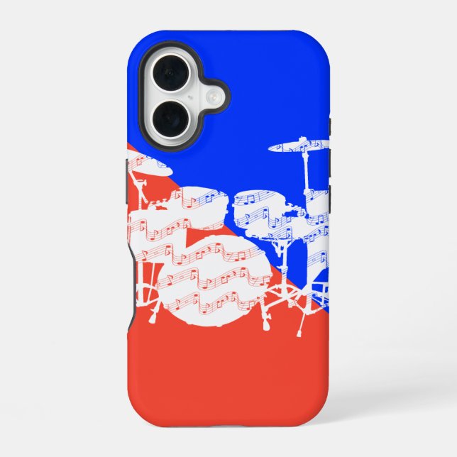 Coque iPhone 16 Percussion tambour (Verso)
