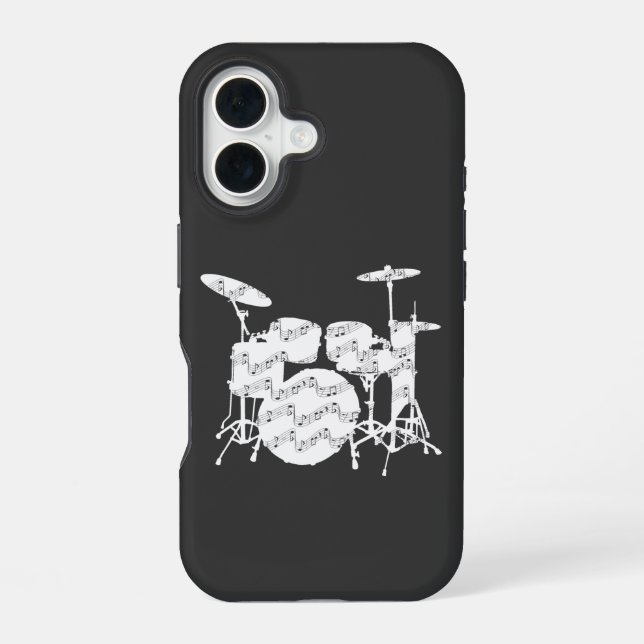 Coque iPhone 16 Percussion tambour (Verso)