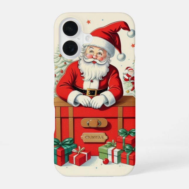 Coque iPhone 16 Père Noël classique (Verso)