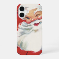 Père Noël vintage de Noël, joyeux et clin d'œil
