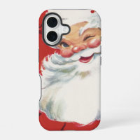Père Noël vintage de Noël, joyeux et clin d'œil