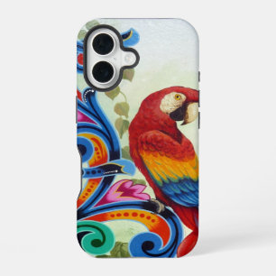 Coque iPhone 16 perroquet