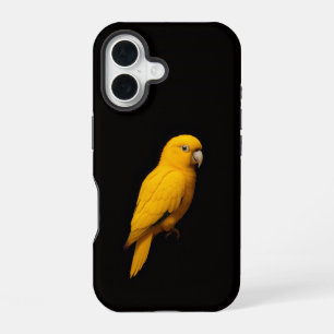 Coque iPhone 16 Perroquet doré Black 4 Luxe iPhone 16 Mate