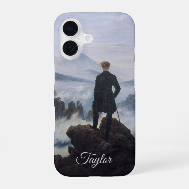 Coque iPhone 16 Personalized Wanderer – Caspar David Friedrich (Verso)