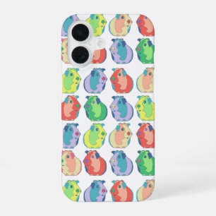 Coque iPhone 16 Personnalisé Pop Art Guinée Cochon Motif coloré