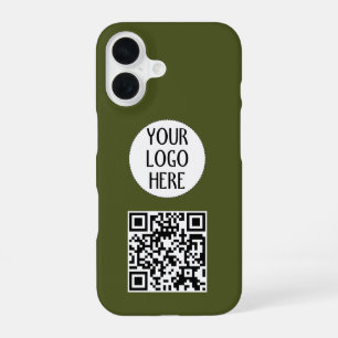 Coque iPhone 16 Personnalisez Votre code QR logo de l'entreprise v