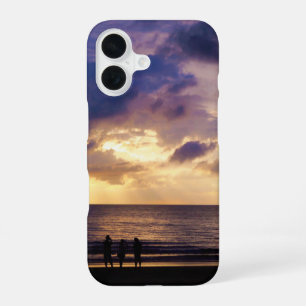 Coque iPhone 16 Personnes Silhouettes Malaisie Coucher de soleil P