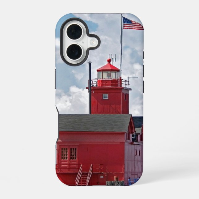 Coque iPhone 16 Phare "Big Red" (Verso)