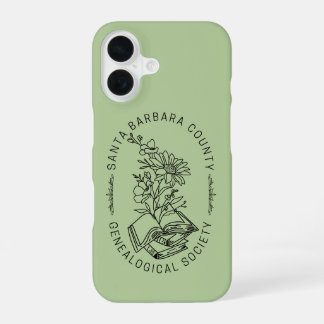 Coque iPhone 16 Phone Case - Books & Florals (Sage)