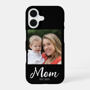 Coque iPhone 16 Photo de cas établie par une mère noire Script - C