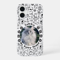 Photo de chat personnalisée en noir et blanc avec