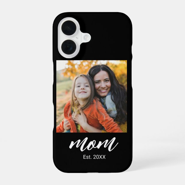 Coque iPhone 16 Photo de script de maman noire établie (Verso)