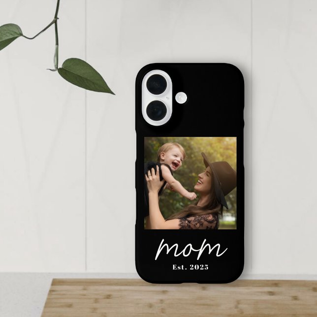 Coque iPhone 16 Photo de script établi de maman noire (Créateur téléchargé)