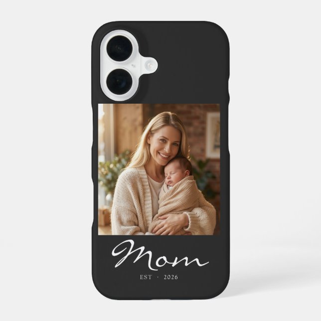 Coque iPhone 16 Photo de script établi pour maman noire (Verso)