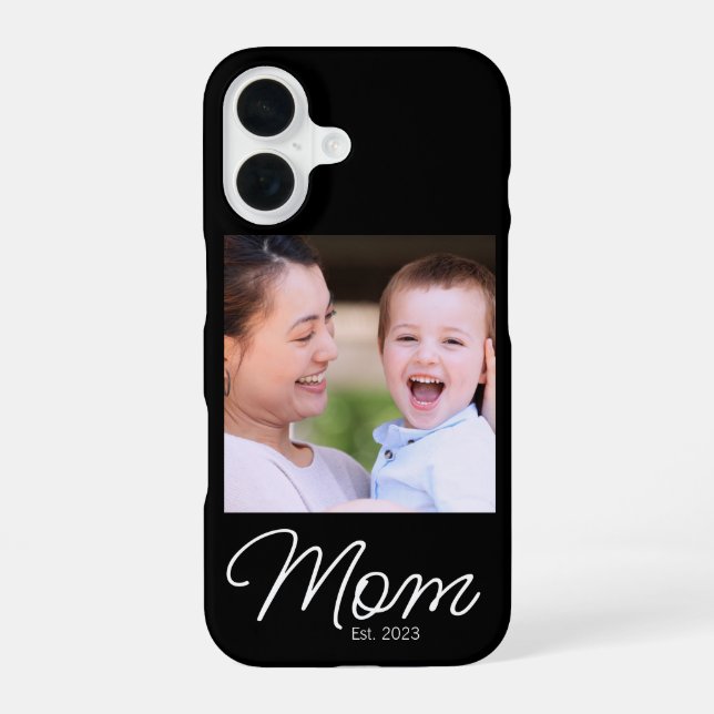 Coque iPhone 16 Photo de script établi pour maman noire (Verso)