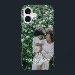 Coque iPhone 16 Photo et texte personnalisés<br><div class="desc">Faire une photo personnalisée amour coeur gardien de coeur de cas de Ricaso - ajouter vos propres photos et texte - photo gardienne cadeaux</div>