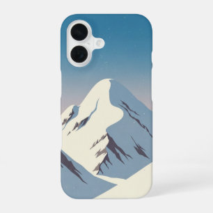 Coque iPhone 16 Pics de neige vintage
