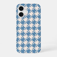 Pied-de-poule bleu+crème Grand Motif