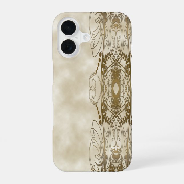 Coque iPhone 16 Piliers Dorés (Verso)