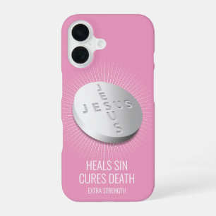 Coque iPhone 16 Pillule Jésus - Foi chrétienne Prière Espoir Dieu