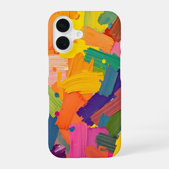 Coque iPhone 16 Pinceau abstrait  (Verso)