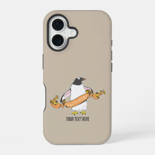 Coque iPhone 16 Pingouin Gentoo écriture japonaise Kanji