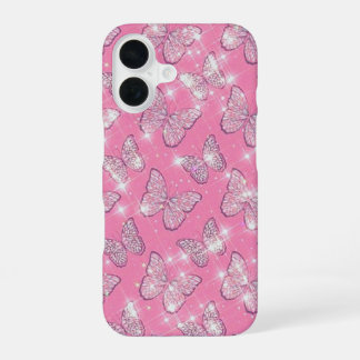 Coque iPhone 16 Pink Butterfly