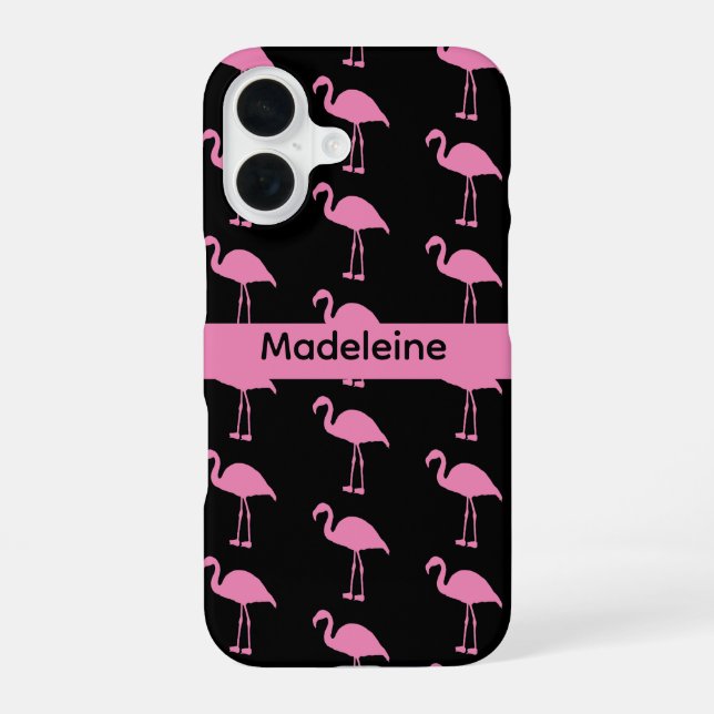 Coque iPhone 16 Pink Flamingos (Verso)