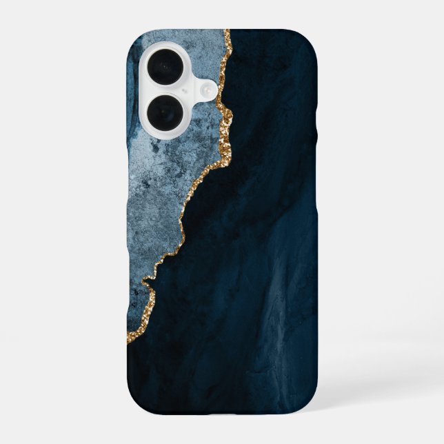 Coque iPhone 16 PixDezines ACRÉE AU BLEU ARDOISE (Verso)