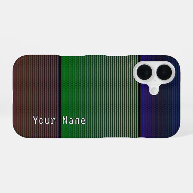 Coque iPhone 16 Pixel géant - (Verso Horizontal)