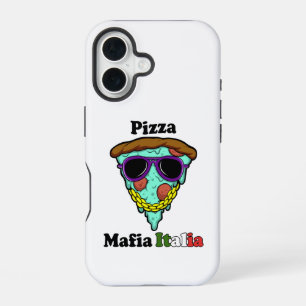 Coque iPhone 16 Pizza Mafia Italia – Gangster Drôle de Tranche de