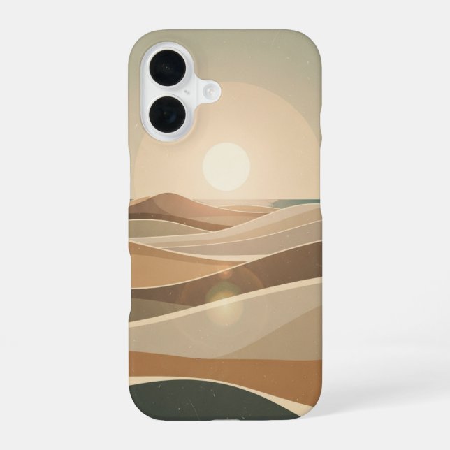 Coque iPhone 16 Plage Abstraite Vintage (Verso)