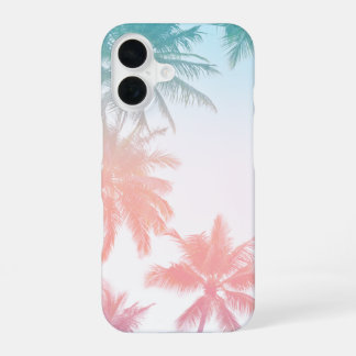 Coque iPhone 16 Plage Vintage Sunset Palm Trees