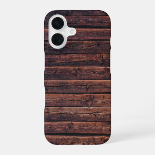 Coque iPhone 16 Planches de bois avec détails du grain, photo rapp