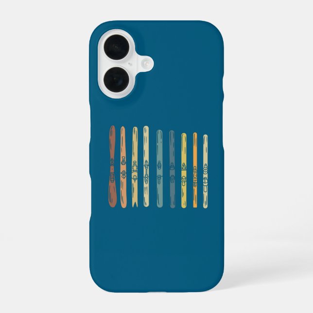 Coque iPhone 16 Planches de Ski Cadeau (Verso)