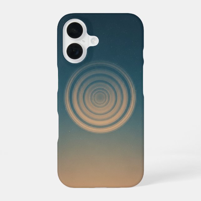 Coque iPhone 16 Planète Rétro Vue du Haut avec Réflexion (Verso)