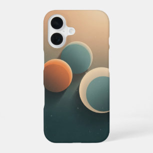 Coque iPhone 16 Planètes aux ombres douces vintage