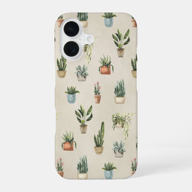 Coque iPhone 16 Plantes en Pot (Verso)