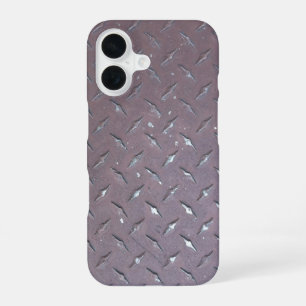 Coque iPhone 16 Plaque de marche en métal rouillé