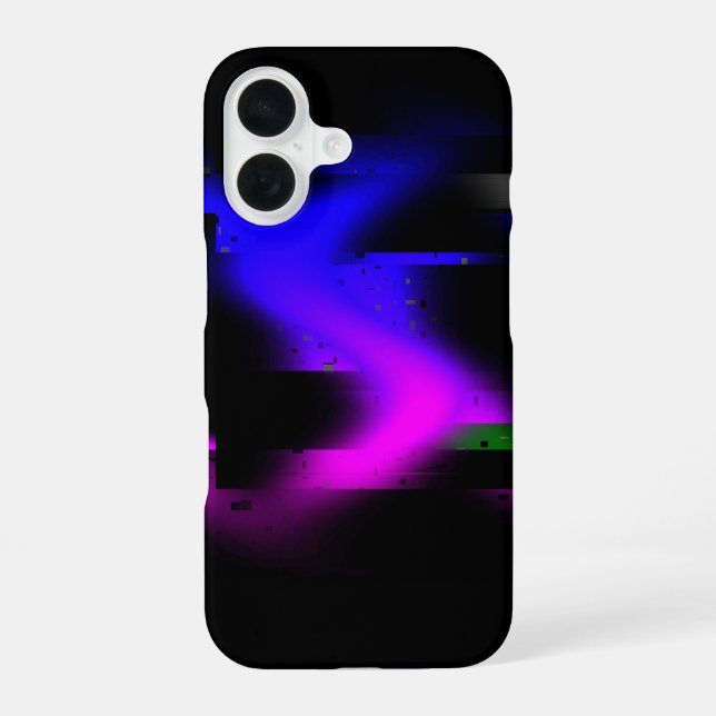 Coque iPhone 16 Plasma de Glitch Noir (Verso)