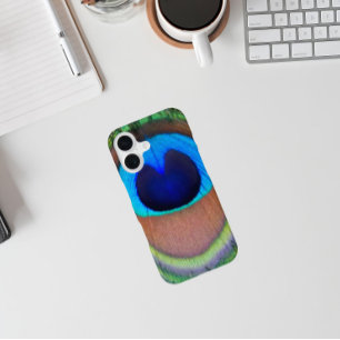 Coque iPhone 16 Plume de paon coloré Eyespot